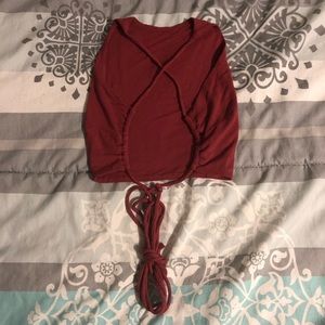 Cross cross open back top